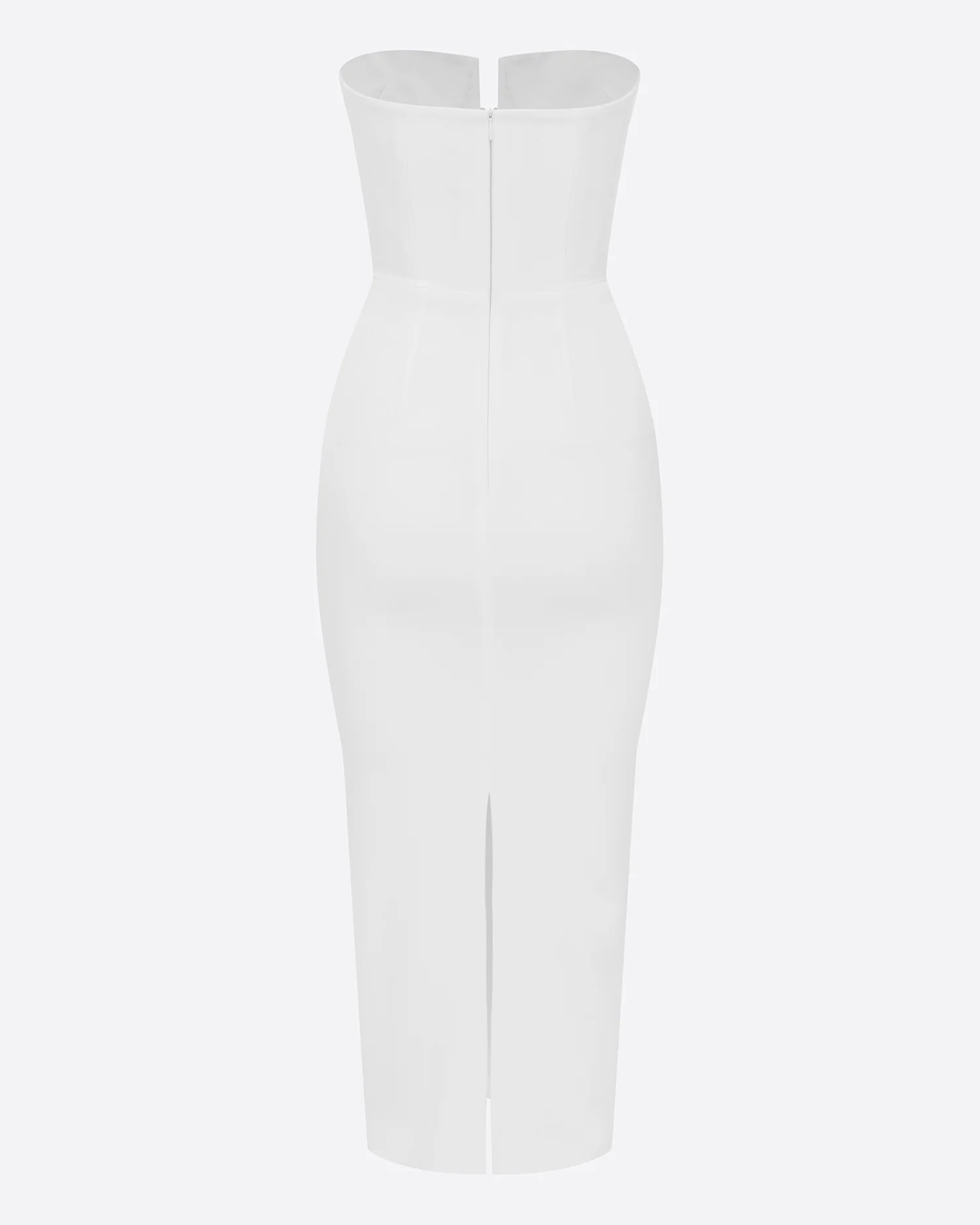 Strapless Cup Dress in Satin Crepe - Image 4