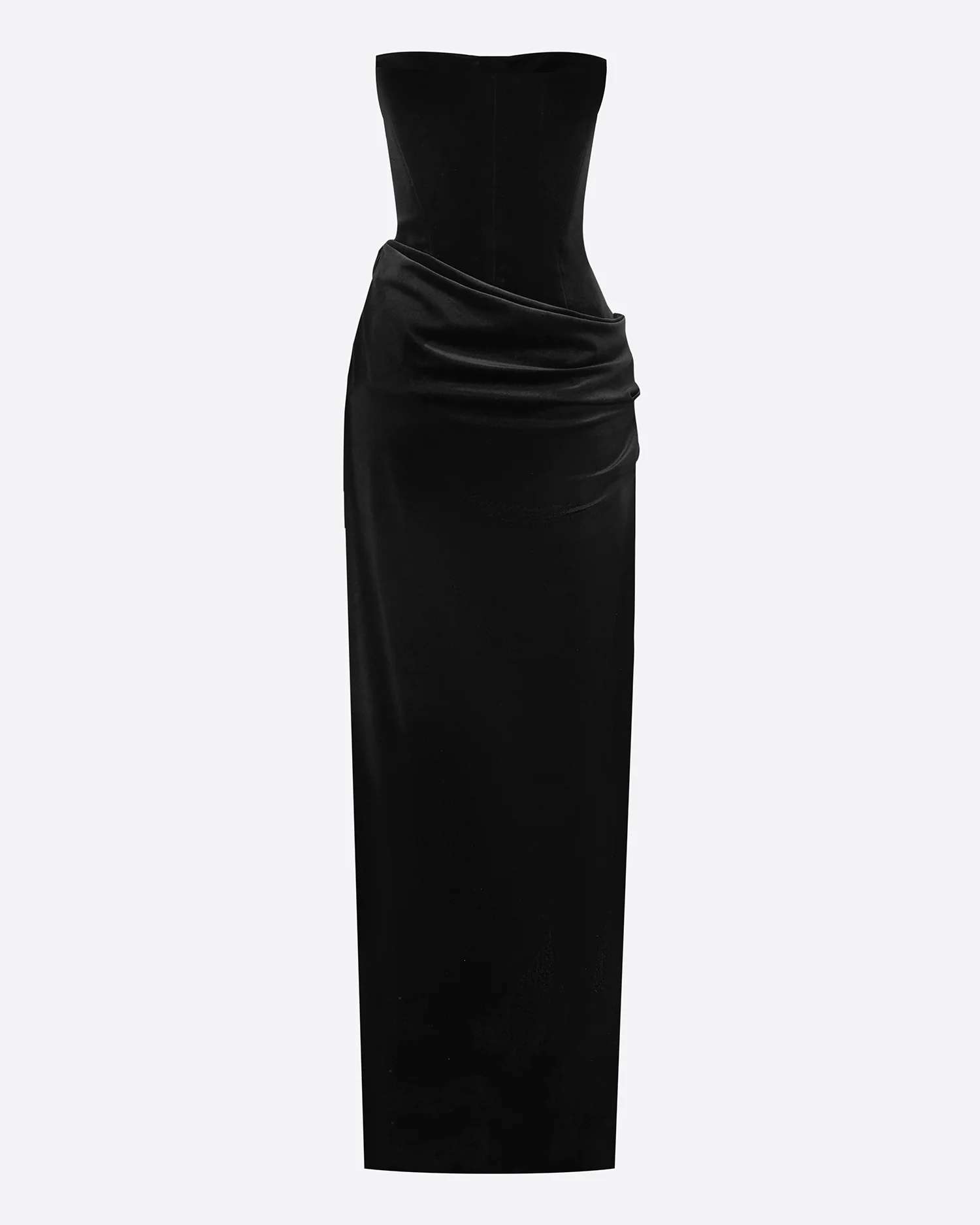 Strapless Drape Column in Velvet - Image 4