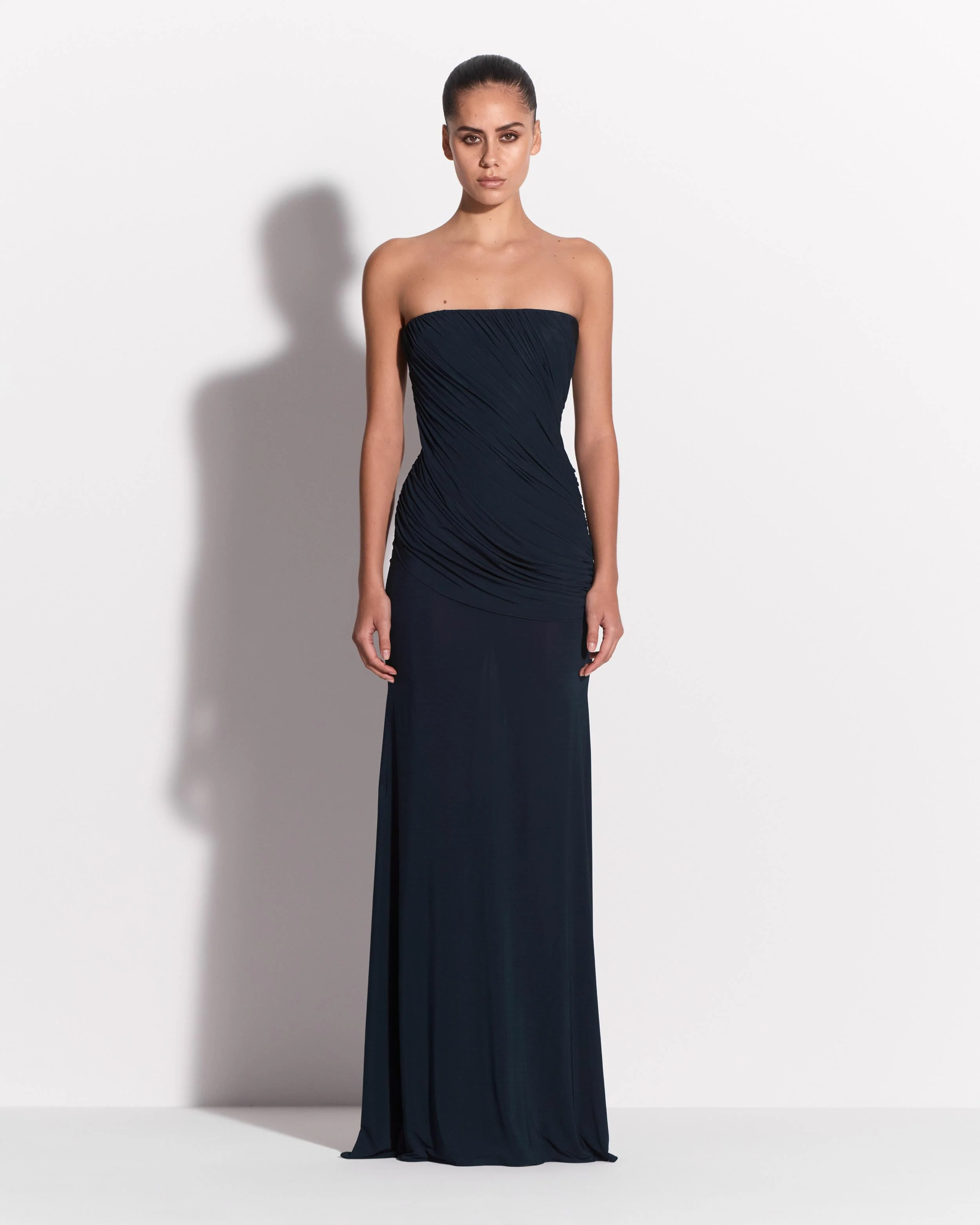 Strapless Drape Gown in Jersey