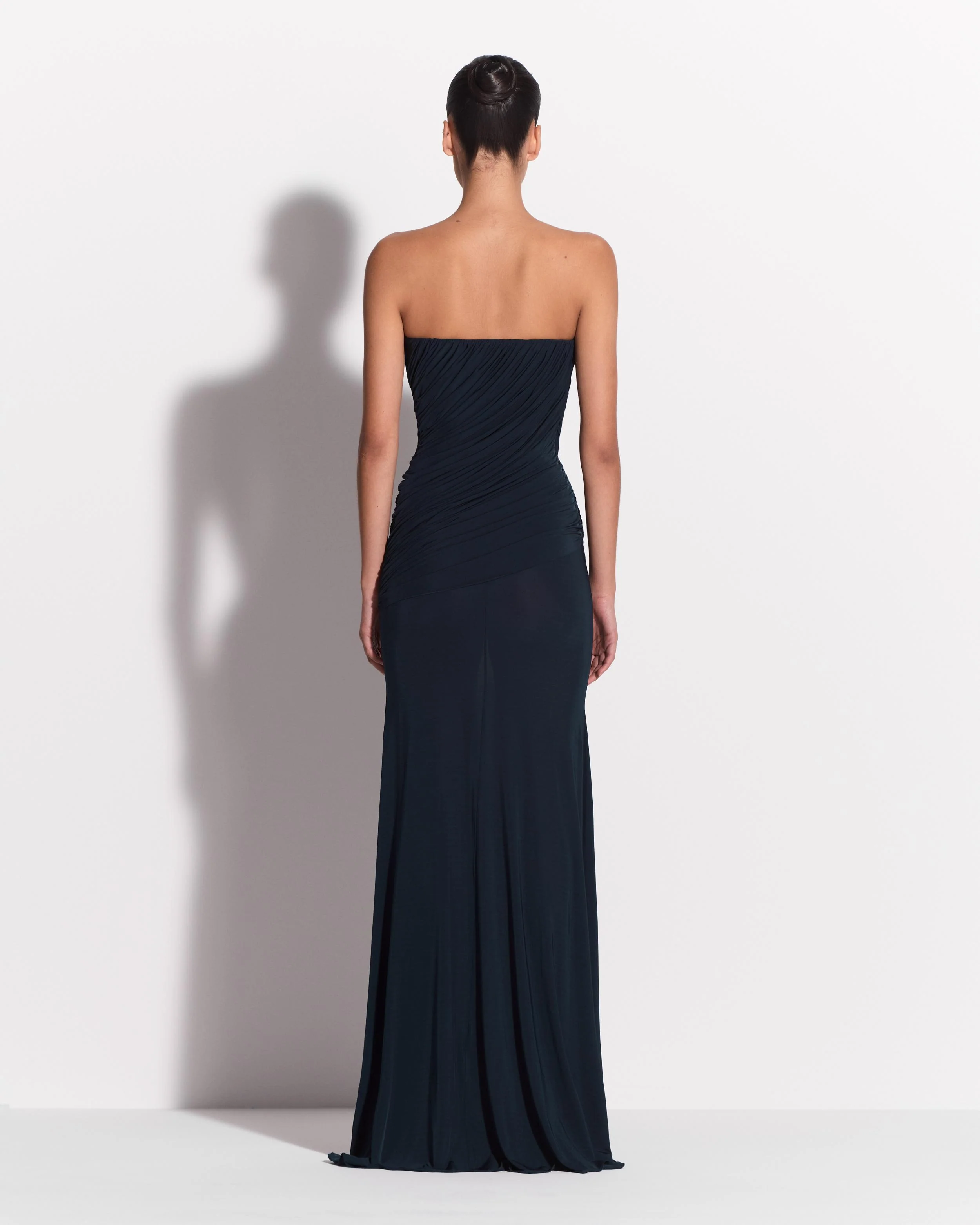 Strapless Drape Gown in Jersey - Image 2
