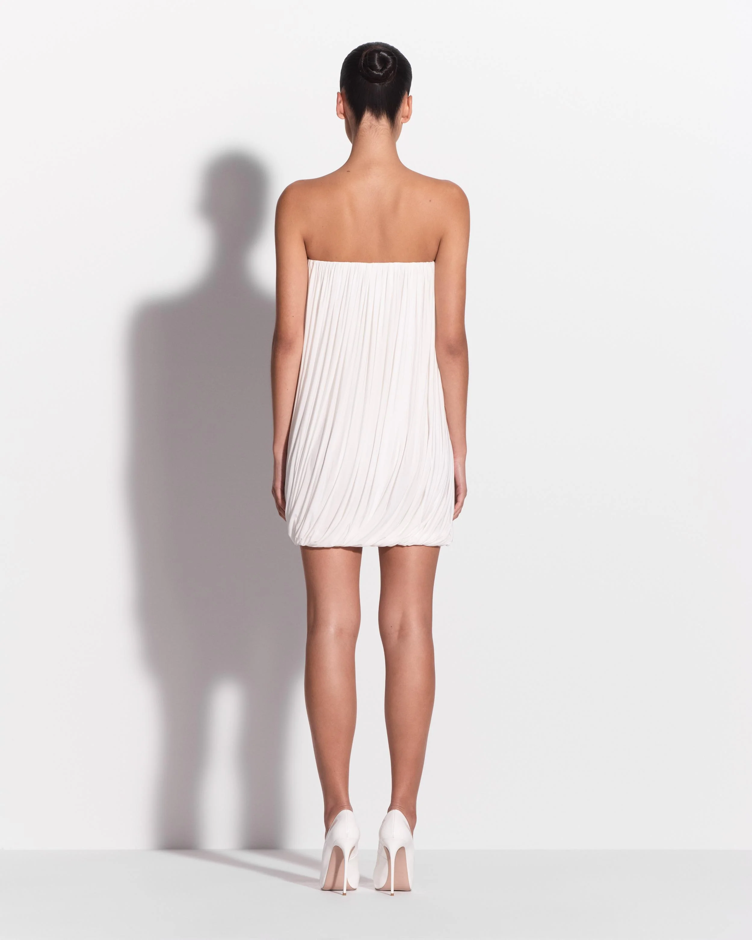 Strapless Drape Mini Dress in Jersey - Image 3