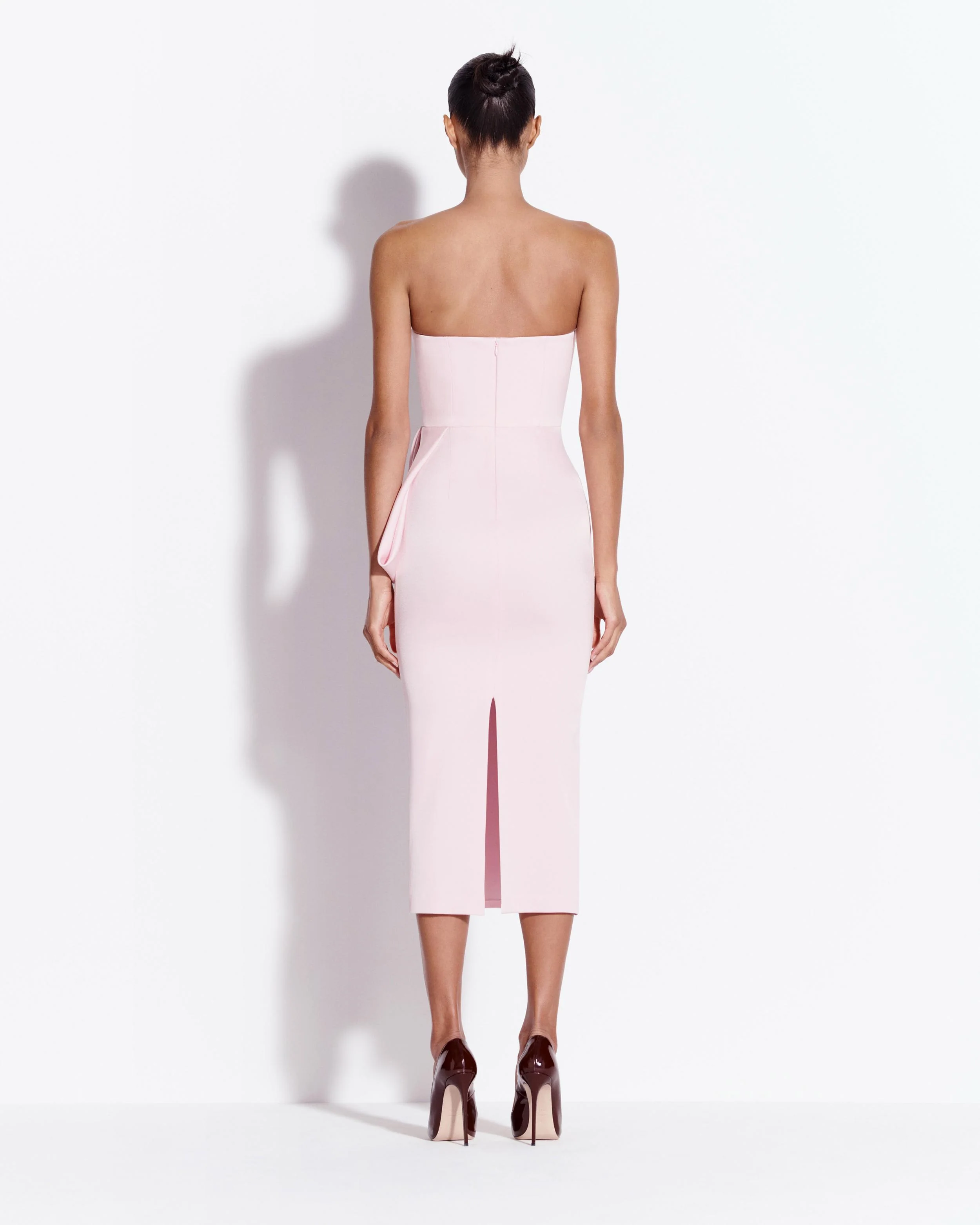 Strapless Dress in Satin Crepe - Image 3