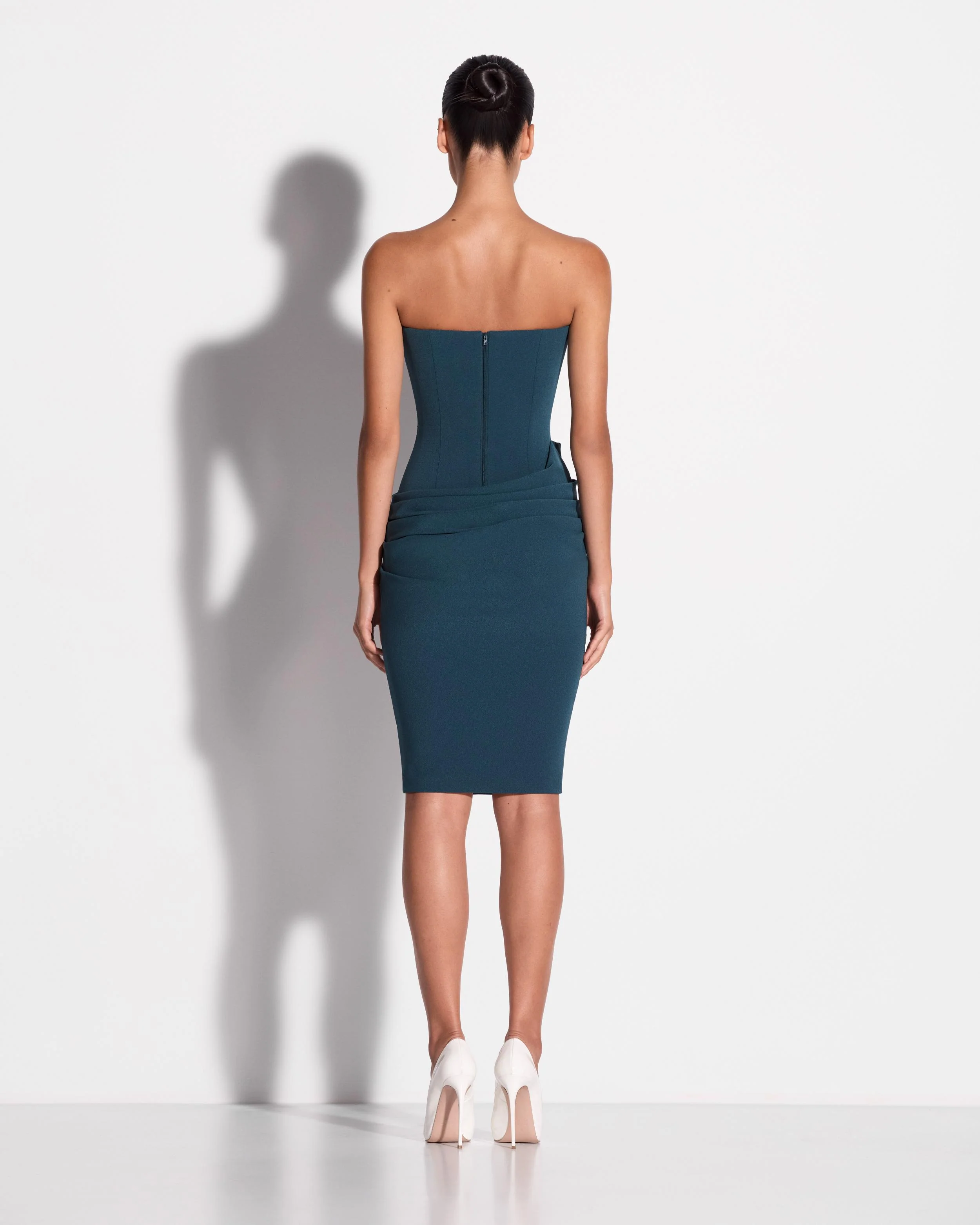 Strapless Dress in Stretch Crepe - Image 2