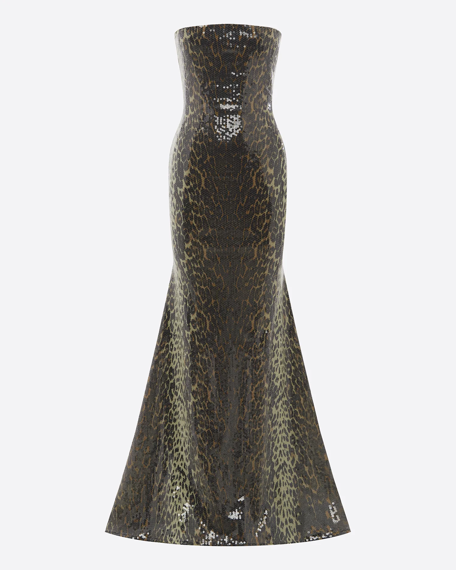Strapless Gown in Sequin Stretch Mesh - Image 4