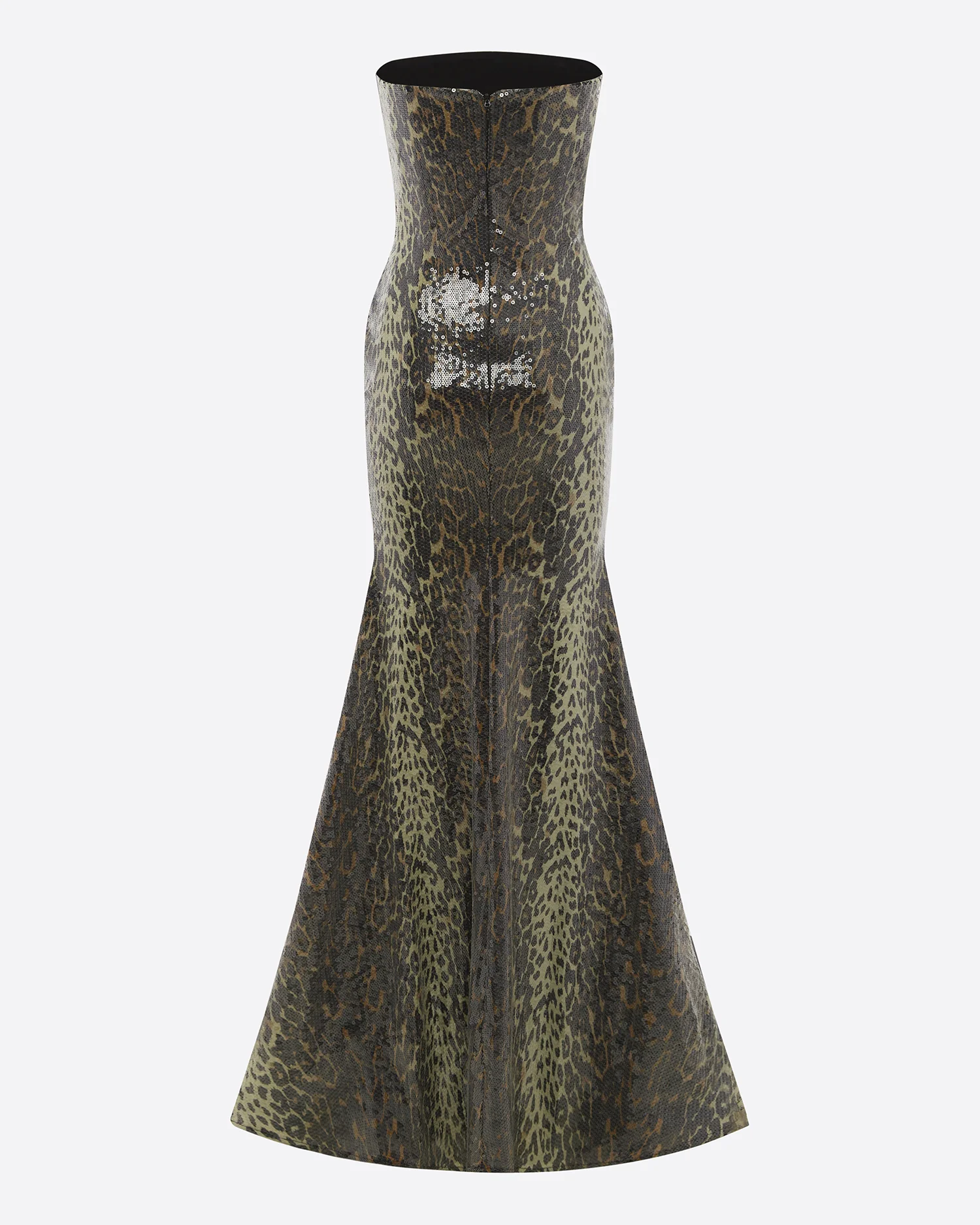 Strapless Gown in Sequin Stretch Mesh - Image 5