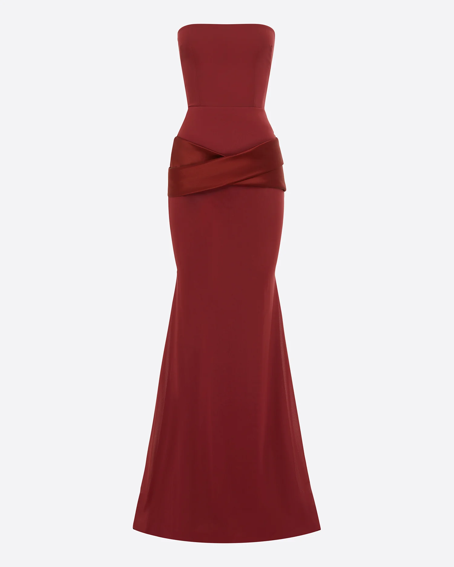Strapless Gown in Stretch Mesh - Image 3