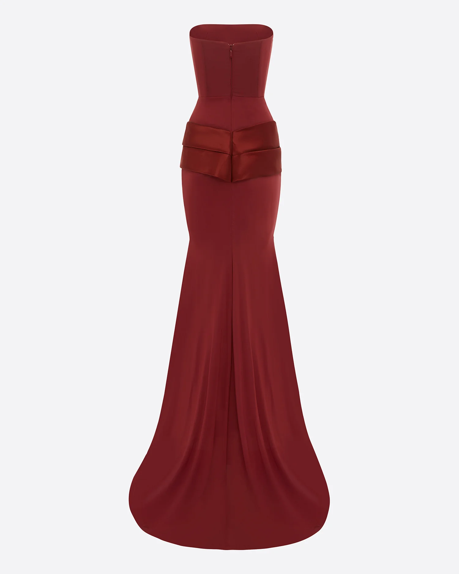 Strapless Gown in Stretch Mesh - Image 4
