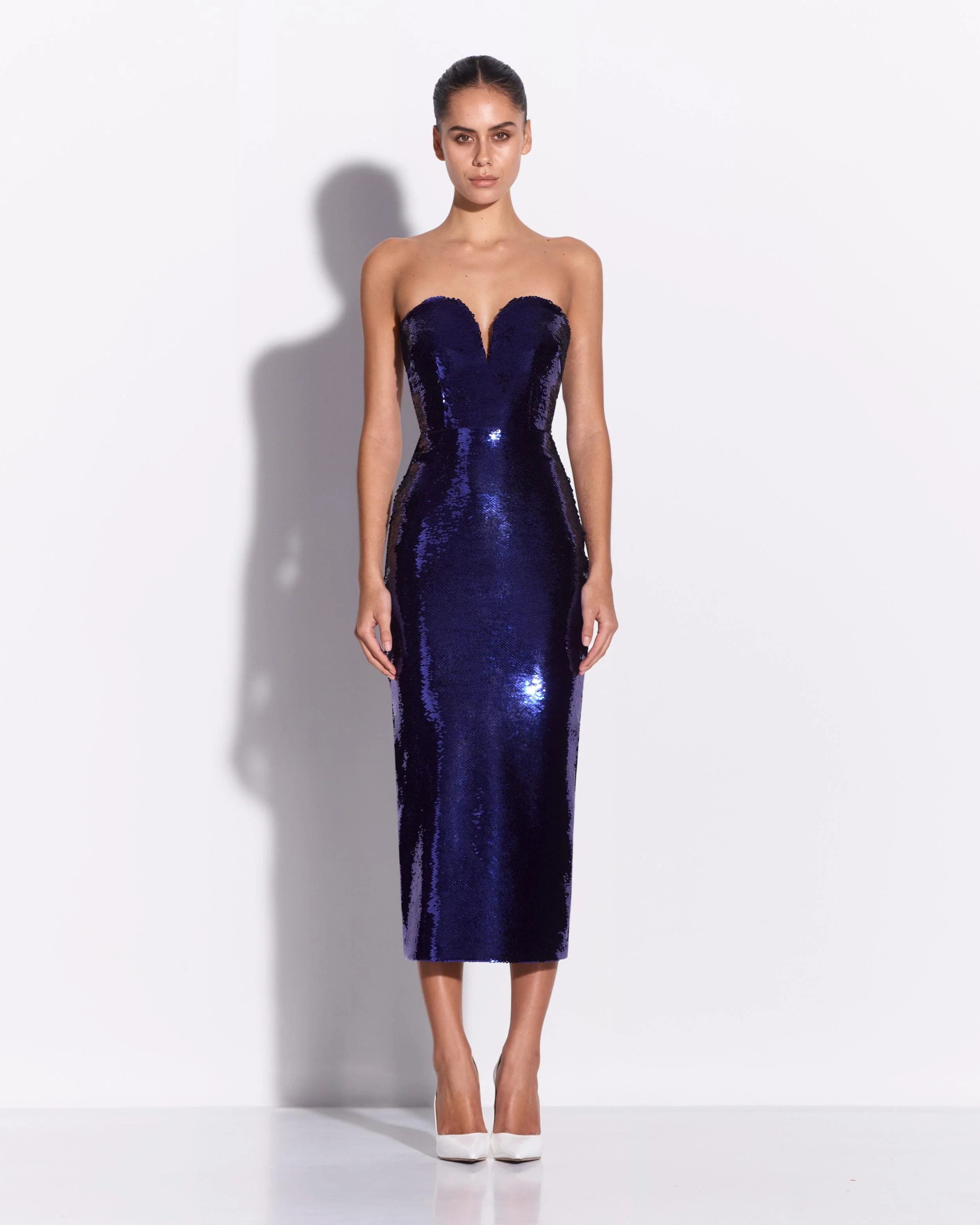 Strapless Sweetheart Dress in Sequin - Image 2