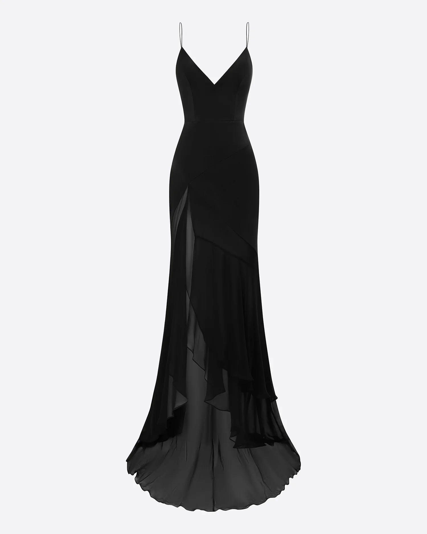 Tiered Bikini Gown in Silk Satin - Image 3