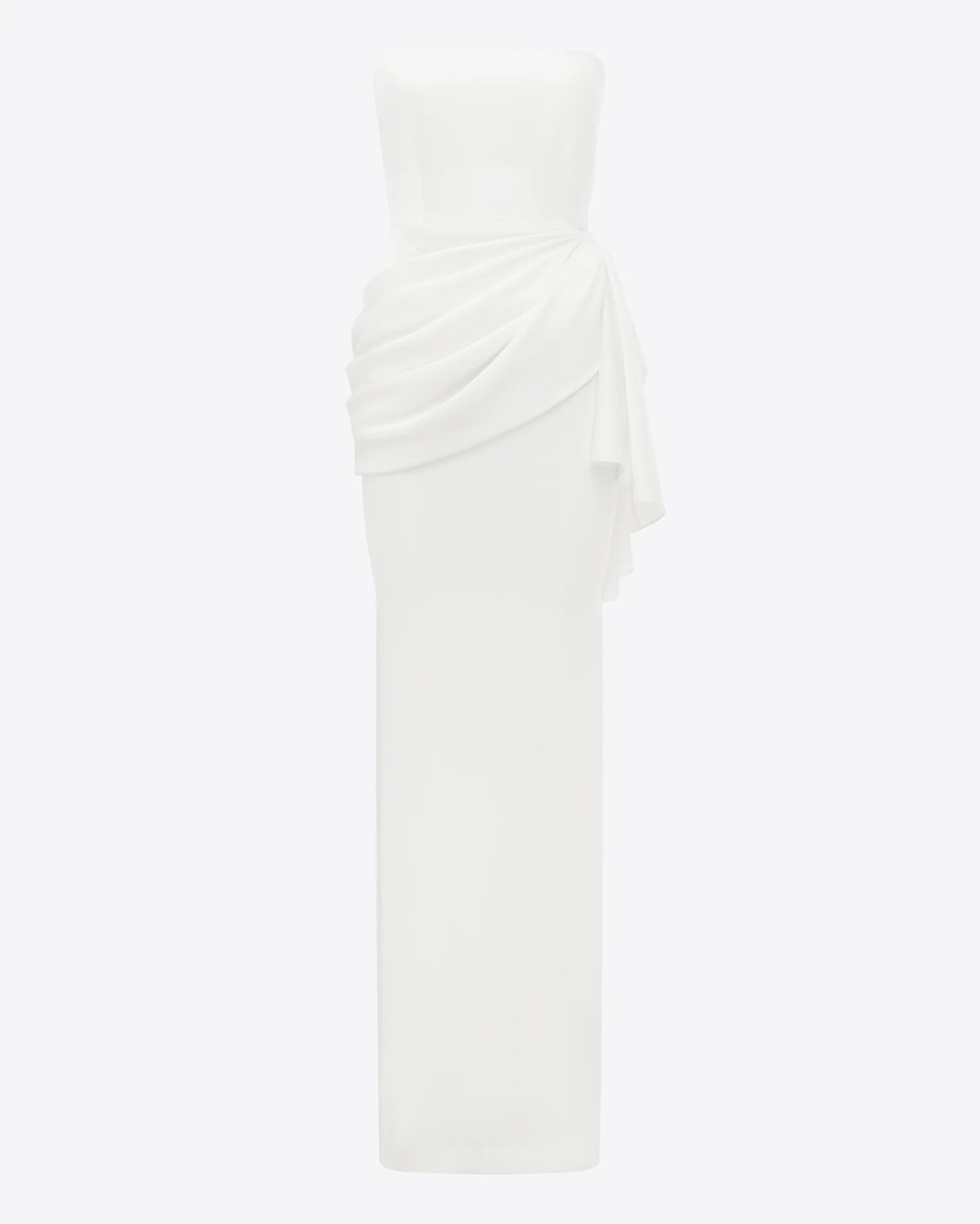 Strapless Corset Tiered Gown in Satin Crepe - Image 3