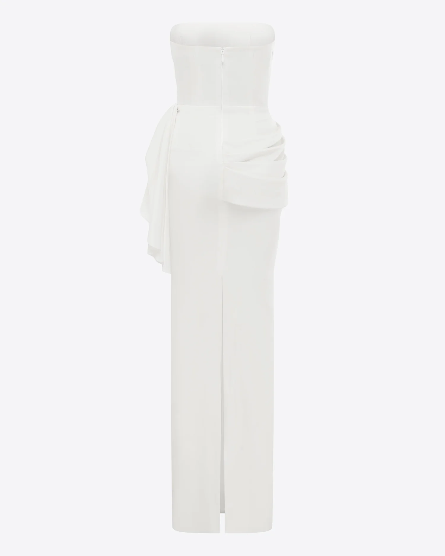 Strapless Corset Tiered Gown in Satin Crepe - Image 4