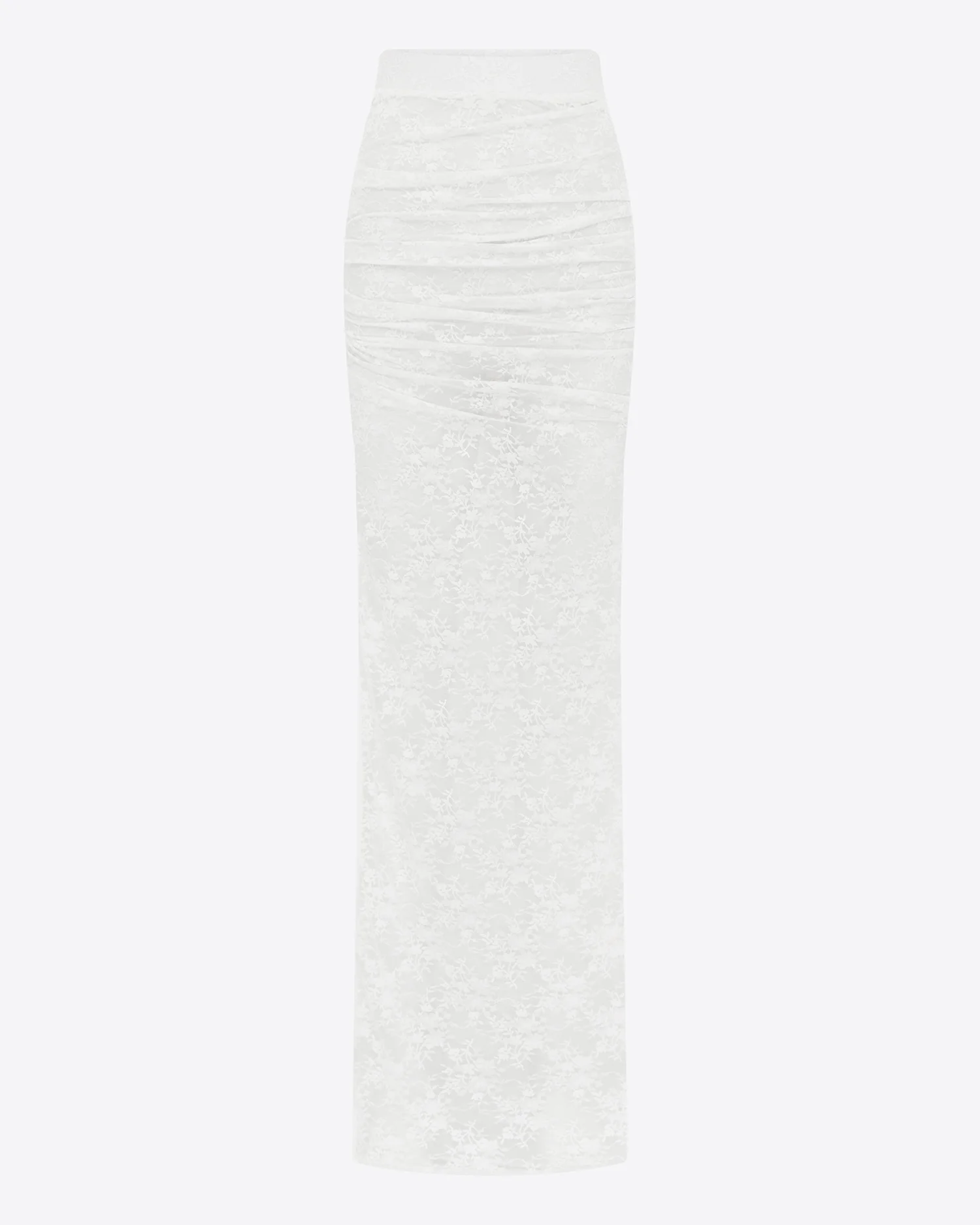 Tucked Column Skirt in Lace - Image 3